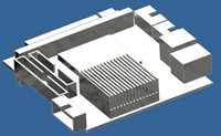 Модель процессорного модуля в Autodesk Inventor