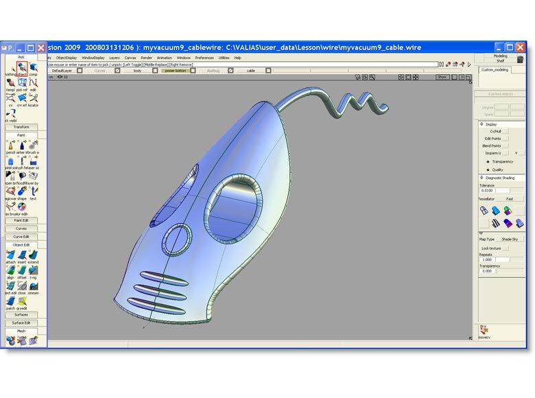 Передача 3D-геометрии из AliasStudio 2009 в Autodesk Inventor 2009