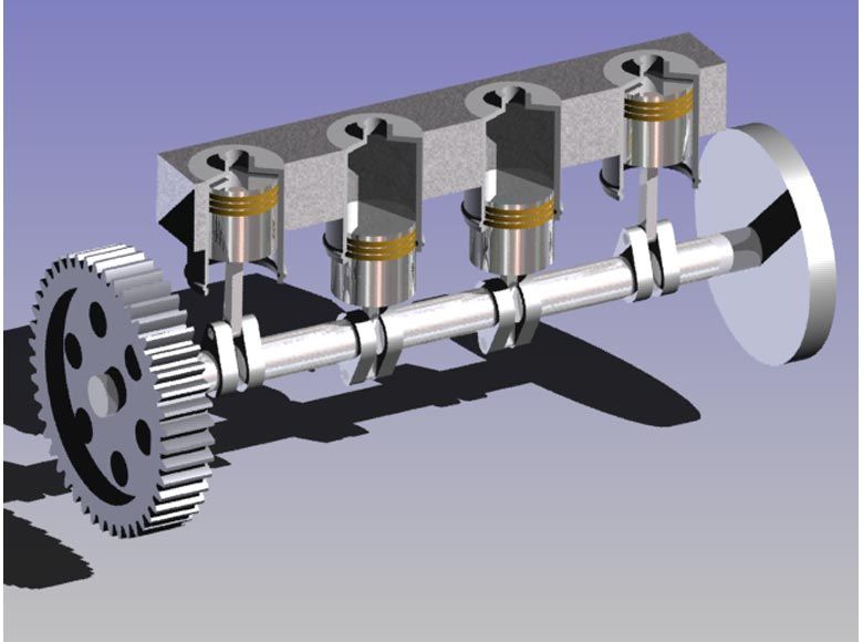 Autodesk Inventor Series 11. Кривошипно-шатунный механизм