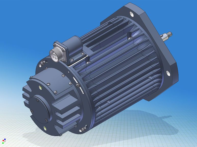 Общий вид электродвигателя (Autodesk Inventor 10)