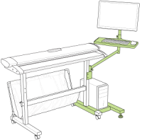 Комплект для установки компьютера и монитора для сканеров Colortrac