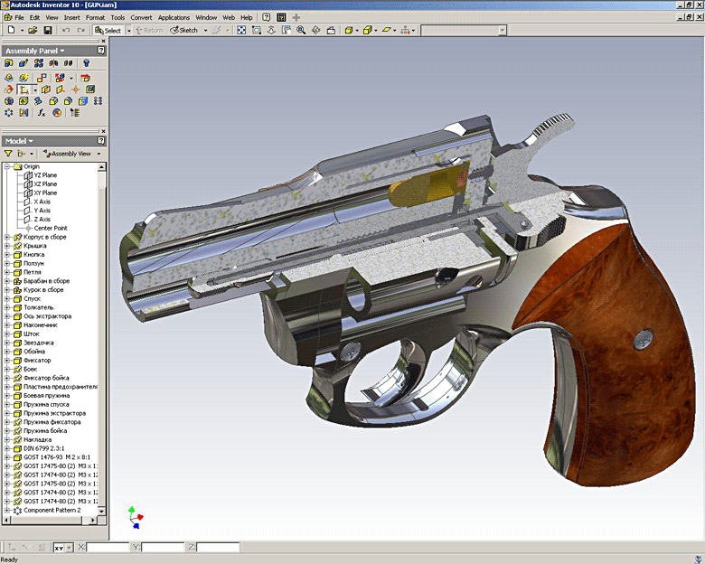 Autodesk Inventor Series. Револьвер