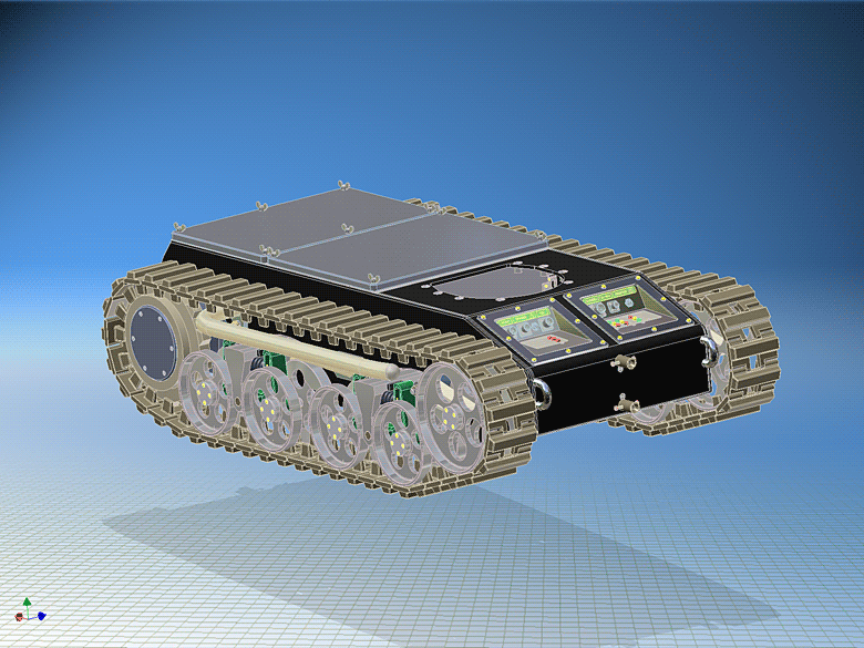 Транспортное средство мобильного робота ВАРАН (слайды получены из Autodesk Inventor 10)