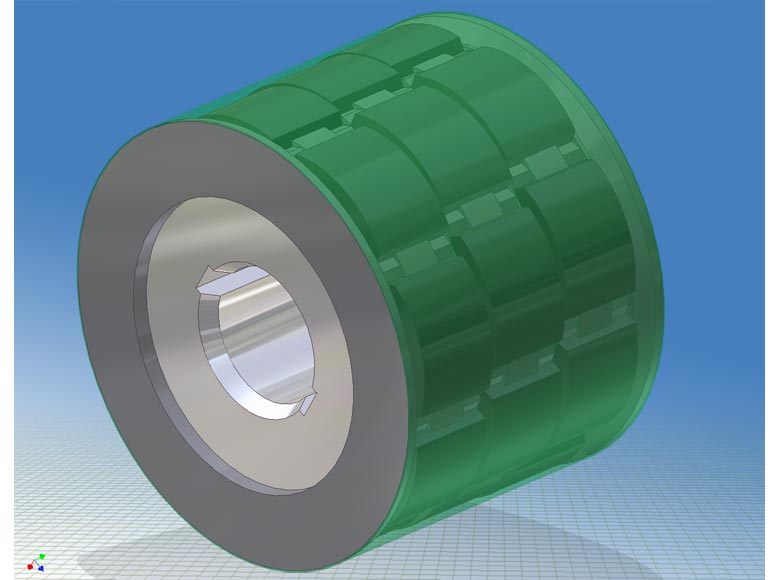Магнитная система ротора электродвигателя (Autodesk Inventor 10)