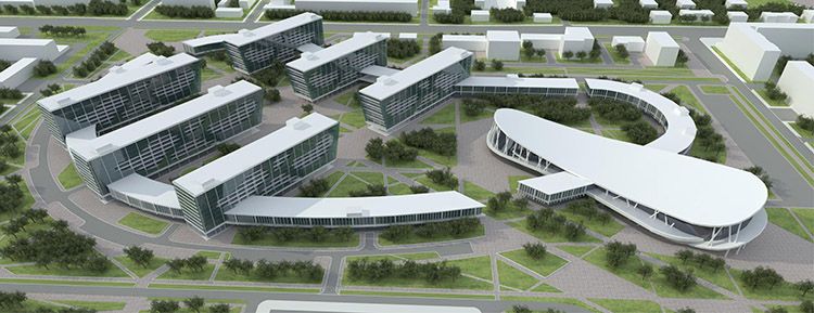 Проект Студенческий городок выполнен в Autodesk AutoCAD