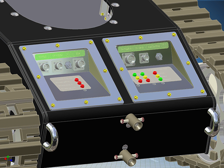 Контрольная панель управления мобильного робота ВАРАН (слайды получены из Autodesk Inventor 10).
